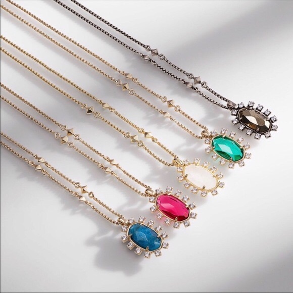 ✨🆕✨ Kendra Scott Brett pendant clear pink - Picture 2 of 4